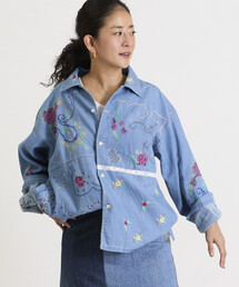 Freada | Freada/フリーダ オープンカラー 刺繍 シャツジャケット(シャツ/ブラウス)