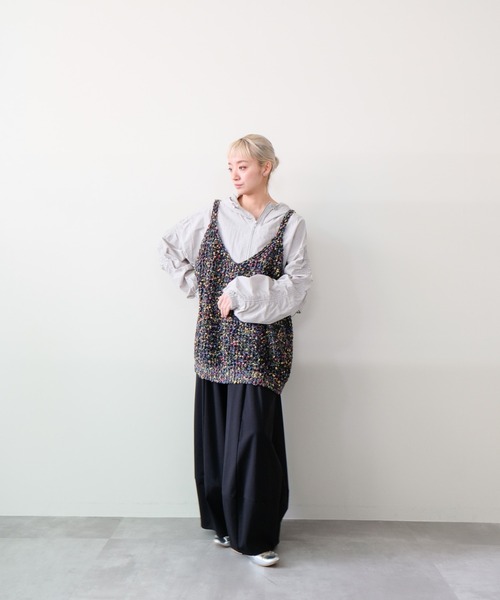 DOLLUPOOPS(ドールアップウップス)の「Cocoon Silhouette Wide Pants(コクーンシルエットワイドパンツ)(その他パンツ・レディース・ブラック/オフホワイト/グレー・FREE)」の6枚目の写真