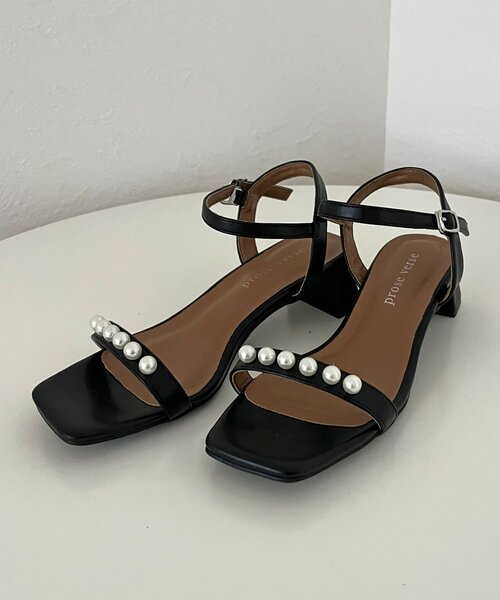 prose verse（プロズヴェール）の「パールヒールサンダル（サンダル・レディース・キャメル/ブラック・LARGE/X-LARGE/MEDIUM/SMALL）」の9枚目の写真