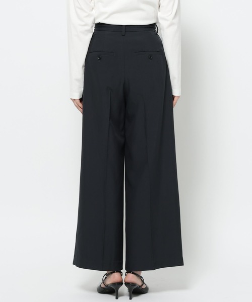 mysty woman（ミスティウーマン）の「ダブルタックストレートパンツ 660060（スラックス・レディース・ベージュ/グリーン系その他/ダークネイビー・SMALL/MEDIUM）」の14枚目の写真