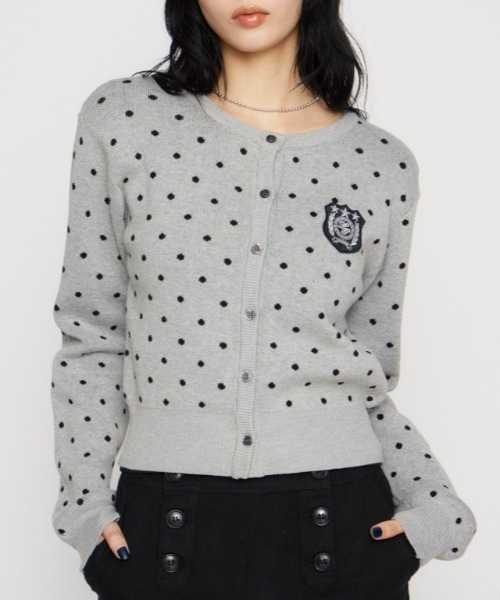 LAGUA GEM（ラグアジェム）の「WAPPEN DOT CROPPED カーディガン