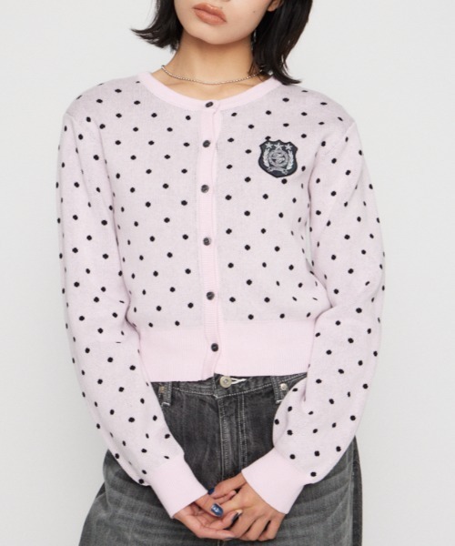 LAGUA GEM（ラグアジェム）の「WAPPEN DOT CROPPED カーディガン
