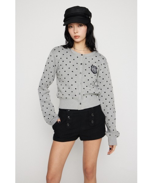 LAGUA GEM（ラグアジェム）の「WAPPEN DOT CROPPED カーディガン