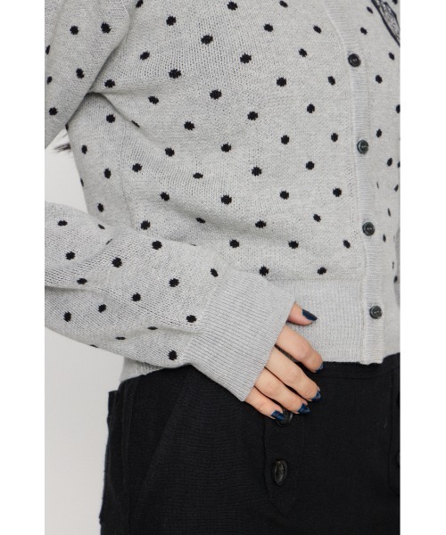 LAGUA GEM WAPPEN DOT CROPPED カーディガン ドット LAGUA GEM | WAPPEN DOT CROPPED カーディガン (ニット ) |SHEL'TTER
