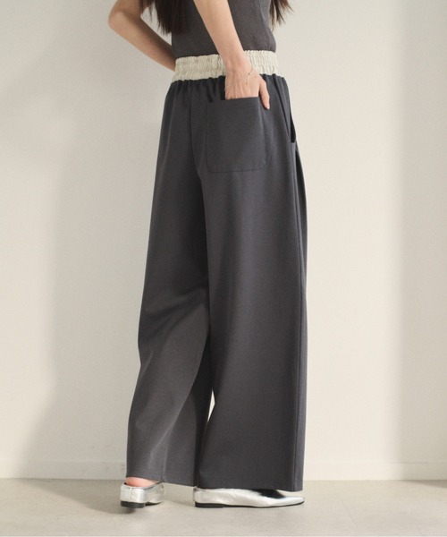 SOYEN（ソイエン）の「ダブルドロストスウェットワイドパンツ/セットアップ可（その他パンツ・レディース・オートミール/チャコール・F）」の15枚目の写真