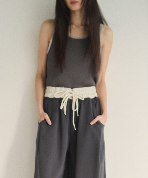 SOYEN（ソイエン）の「ダブルドロストスウェットワイドパンツ/セットアップ可（その他パンツ・レディース・オートミール/チャコール・F）」の11枚目の写真