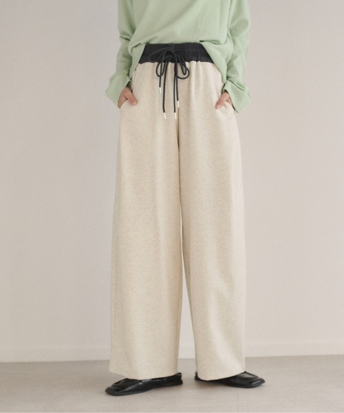 SOYEN（ソイエン）の「ダブルドロストスウェットワイドパンツ/セットアップ可（その他パンツ・レディース・オートミール/チャコール・F）」の18枚目の写真