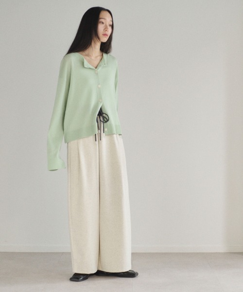 SOYEN（ソイエン）の「ダブルドロストスウェットワイドパンツ/セットアップ可（その他パンツ・レディース・オートミール/チャコール・F）」の5枚目の写真