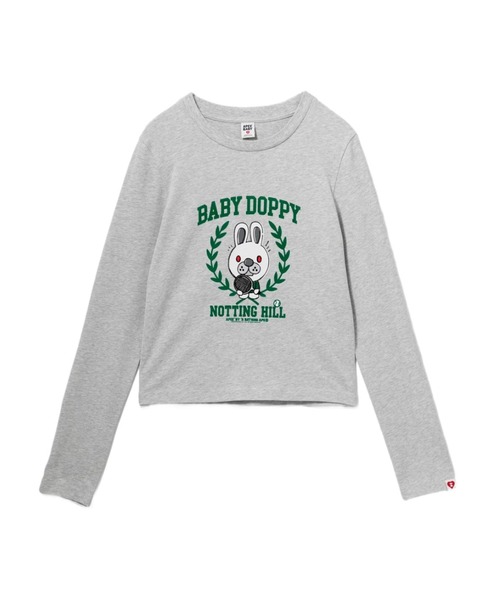 A BATHING APE(アベイシングエイプ)の「BABY DOPPY PRINTED LS TEE(Tシャツ/カットソー・レディース・グレー/ホワイト・SMALL/X-SMALL)」の1枚目の写真