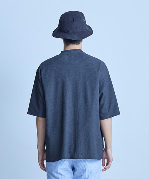 UNION STATION（ユニオンステーション）の「シアサッカーバケットハット（ハット・メンズ・ホワイト×ネイビー/ブラック・FREE）」の12枚目の写真