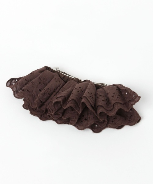 LOWRYS FARM（ローリーズファーム）の「スカラップレースバレッタ 647325（バレッタ/ヘアクリップ・レディース・ブラウン/オフホワイト/ブラック・FREE）」の3枚目の写真