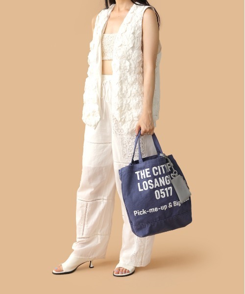 CONTROL FREAK / CTFK（コントロールフリーク）の「CONTROL FREAK(コントロールフリーク)WASHED LOGOトート（トートバッグ・レディース・ブラウン/ブルー・FREE）」の10枚目の写真