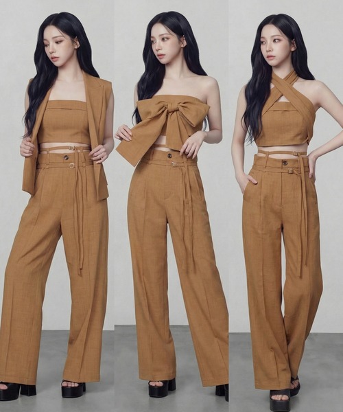 DURAS(デュラス)の「マルチリボンベアトップ(チューブトップ・レディース・グレー/ピンク/グリーン/ブラウン・FREE)」の13枚目の写真