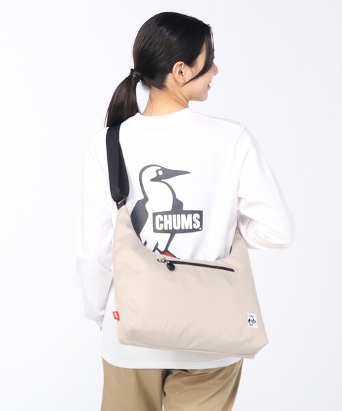 CHUMS（チャムス）の「【CHUMS / チャムス】Plain Shoulder Bag/ショルダーバッグ / ユニセックス（バックパック/リュック・メンズ・ブルー/その他/グレイッシュベージュ/ブラック・フリー）」の8枚目の写真