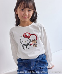 ハローキティコラボ（ハローキティコラボ）の「【KIDS/キッズ】【ROPE' PICNIC×ハローキティ】スパンコールロングスリーブTシャツ（Tシャツ/カットソー）」