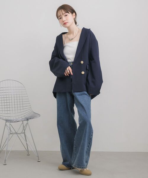 RETRO GIRL（レトロガール）の「【セットアップ対応】金釦テーラードJK（テーラードジャケット・レディース・ライトグレー/ベージュ/ブルー・FREE）」の20枚目の写真