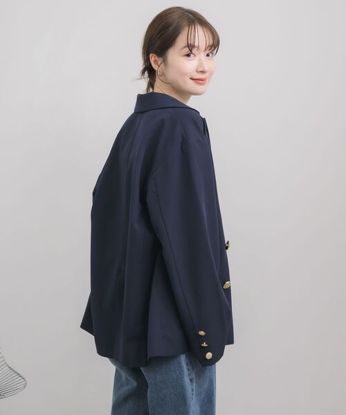 RETRO GIRL（レトロガール）の「【セットアップ対応】金釦テーラードJK（テーラードジャケット・レディース・ライトグレー/ベージュ/ブルー・FREE）」の14枚目の写真