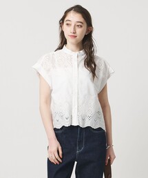 TICCA（ティッカ）の「＜TICCA＞レース フレンチスリーブ シャツ（シャツ/ブラウス）」