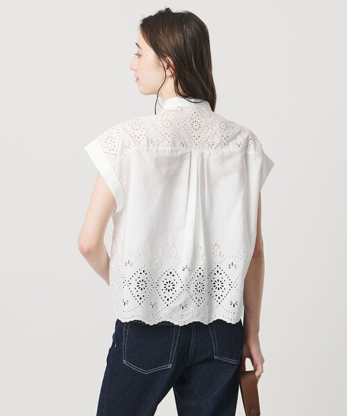 TICCA(ティッカ)の「<TICCA>レース フレンチスリーブ シャツ(シャツ/ブラウス・レディース・ブラック/ホワイト・FREE)」の8枚目の写真