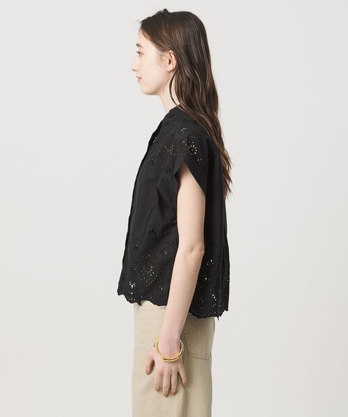 TICCA(ティッカ)の「<TICCA>レース フレンチスリーブ シャツ(シャツ/ブラウス・レディース・ブラック/ホワイト・FREE)」の13枚目の写真