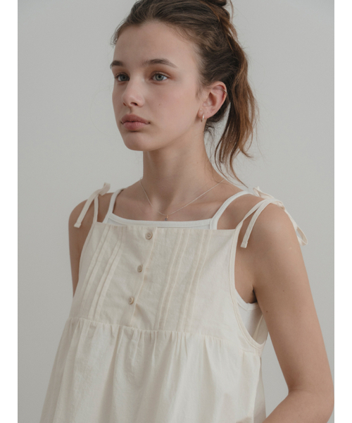 Cottage strap blouse (natural)