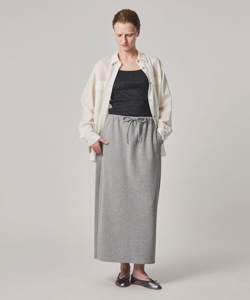 Steven Alan(スティーブンアラン)の「<Steven Alan>ブークレ ダンボール コクーン スカート(スカート・レディース・ネイビー/グレー系・M/S)」の5枚目の写真