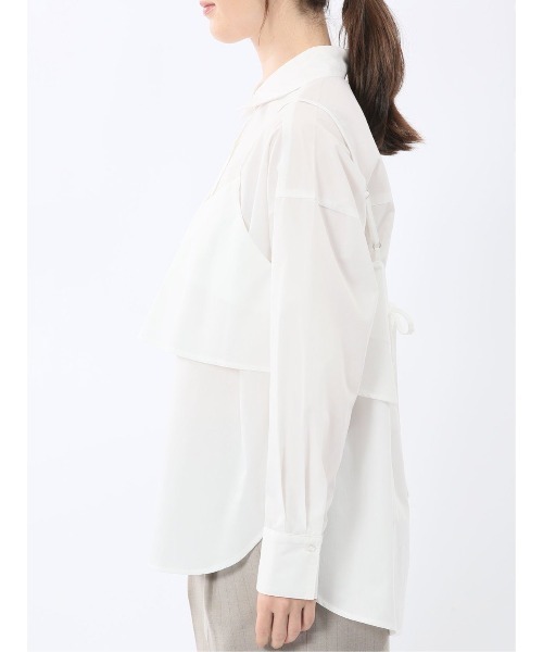 m.f.editorial(エムエフエディトリアル)の「【アンサンブル 2枚セット】m.f.エディトリアル レディース ビスチェ & レギュラーカラー 長袖シャツ(シャツ/ブラウス・レディース・サックスブルー/ホワイト・LARGE/MEDIUM)」の7枚目の写真