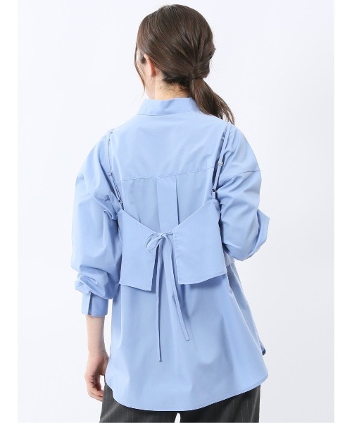 m.f.editorial(エムエフエディトリアル)の「【アンサンブル 2枚セット】m.f.エディトリアル レディース ビスチェ & レギュラーカラー 長袖シャツ(シャツ/ブラウス・レディース・サックスブルー/ホワイト・LARGE/MEDIUM)」の13枚目の写真