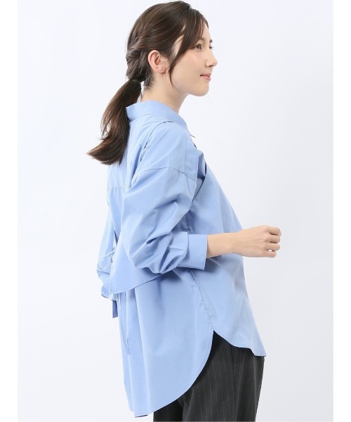 m.f.editorial(エムエフエディトリアル)の「【アンサンブル 2枚セット】m.f.エディトリアル レディース ビスチェ & レギュラーカラー 長袖シャツ(シャツ/ブラウス・レディース・サックスブルー/ホワイト・LARGE/MEDIUM)」の14枚目の写真