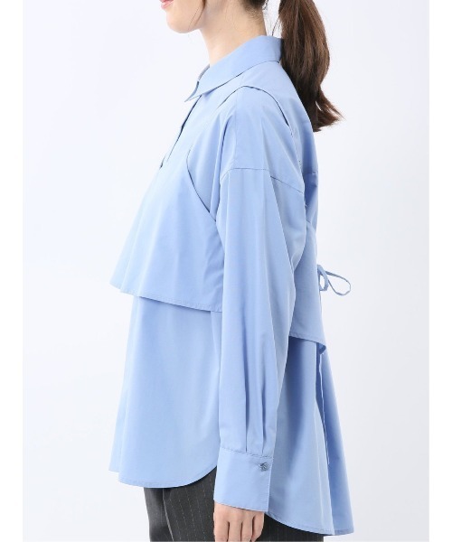 m.f.editorial(エムエフエディトリアル)の「【アンサンブル 2枚セット】m.f.エディトリアル レディース ビスチェ & レギュラーカラー 長袖シャツ(シャツ/ブラウス・レディース・サックスブルー/ホワイト・LARGE/MEDIUM)」の17枚目の写真