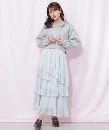 JILL by JILL STUART（ジルバイジルスチュアート）の「プリーツランダムティアードスカート（スカート）」