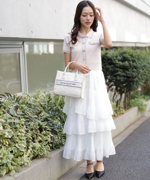 JILL by JILL STUART(ジルバイジルスチュアート)の「プリーツランダムティアードスカート(スカート・レディース・ベージュ系その他/ホワイト/グリーン系その他・FREE)」の17枚目の写真