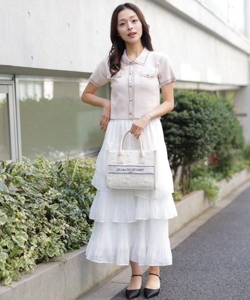 JILL by JILL STUART(ジルバイジルスチュアート)の「プリーツランダムティアードスカート(スカート・レディース・ベージュ系その他/ホワイト/グリーン系その他・FREE)」の16枚目の写真