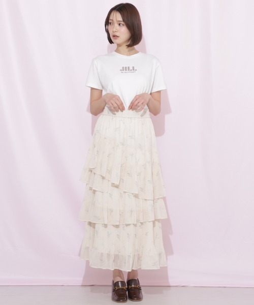 JILL by JILL STUART(ジルバイジルスチュアート)の「プリーツランダムティアードスカート(スカート・レディース・ベージュ系その他/ホワイト/グリーン系その他・FREE)」の10枚目の写真