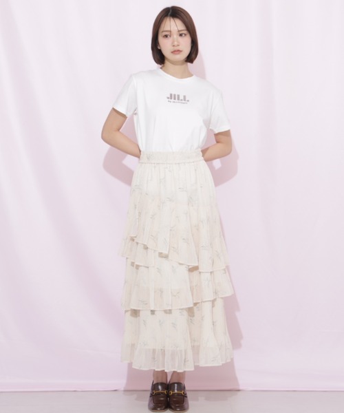 JILL by JILL STUART(ジルバイジルスチュアート)の「プリーツランダムティアードスカート(スカート・レディース・ベージュ系その他/ホワイト/グリーン系その他・FREE)」の11枚目の写真