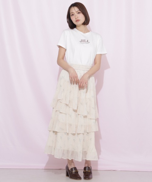 JILL by JILL STUART(ジルバイジルスチュアート)の「プリーツランダムティアードスカート(スカート・レディース・ベージュ系その他/ホワイト/グリーン系その他・FREE)」の12枚目の写真