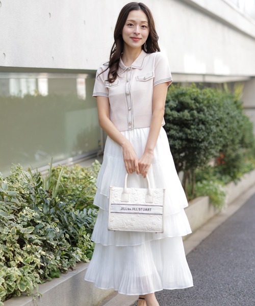 JILL by JILL STUART(ジルバイジルスチュアート)の「プリーツランダムティアードスカート(スカート・レディース・ベージュ系その他/ホワイト/グリーン系その他・FREE)」の15枚目の写真