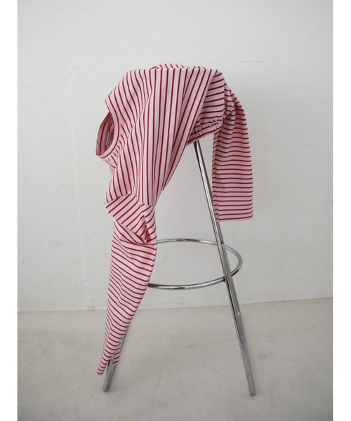 Katrin TOKYO（カトリーントーキョー）の「cropped long tee（Tシャツ/カットソー・レディース・ホワイト/ピンク系/グレー系・FREE/XS）」の5枚目の写真