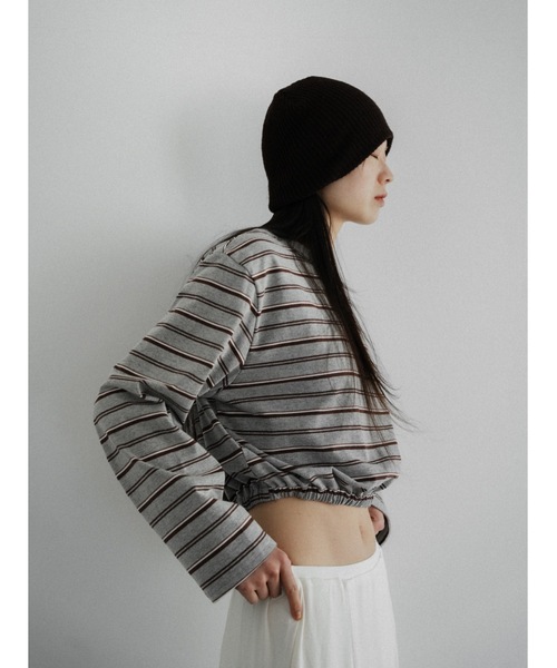 Katrin TOKYO（カトリーントーキョー）の「cropped long tee（Tシャツ/カットソー・レディース・ホワイト/ピンク系/グレー系・FREE/XS）」の22枚目の写真