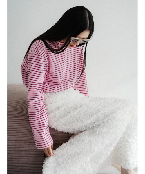 Katrin TOKYO（カトリーントーキョー）の「cropped long tee（Tシャツ/カットソー・レディース・ホワイト/ピンク系/グレー系・FREE/XS）」の10枚目の写真