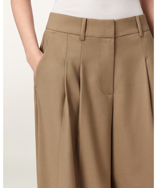 ALLSAINTS(オールセインツ)の「POPPY WIDE LEG PLEATED TROUSERS | POPPY ワイド レッグ プリーツ トラウザー(スラックス・レディース・ブラウン系その他・4/6/8)」の5枚目の写真