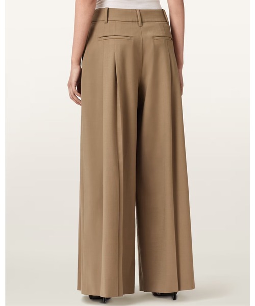 ALLSAINTS(オールセインツ)の「POPPY WIDE LEG PLEATED TROUSERS | POPPY ワイド レッグ プリーツ トラウザー(スラックス・レディース・ブラウン系その他・4/6/8)」の6枚目の写真