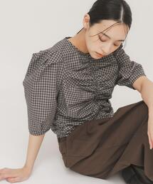 KBF | フロントギャザーコンパクトブラウス(シャツ/ブラウス)