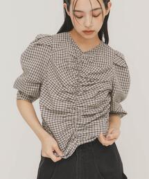 KBF | フロントギャザーコンパクトブラウス(シャツ/ブラウス)