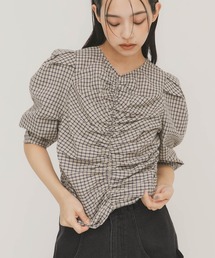 KBF | フロントギャザーコンパクトブラウス(シャツ/ブラウス)