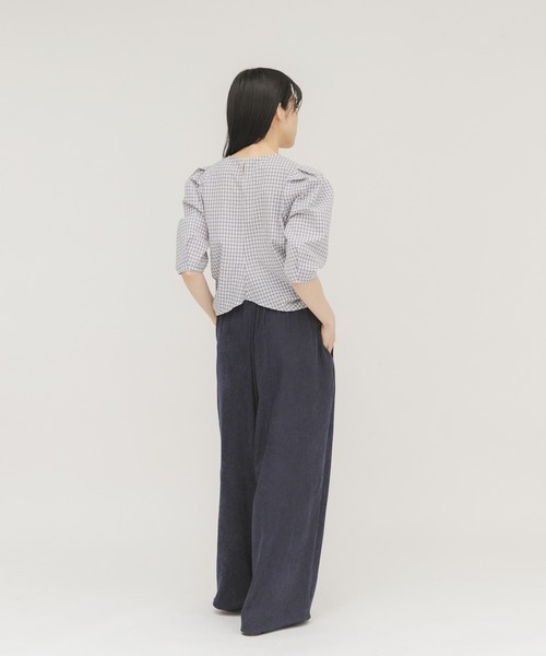 KBF（ケイビーエフ）の「フロントギャザーコンパクトブラウス（シャツ/ブラウス・レディース・ホワイト系その他/ベージュ系その他/グレー系その他・ONE）」の9枚目の写真