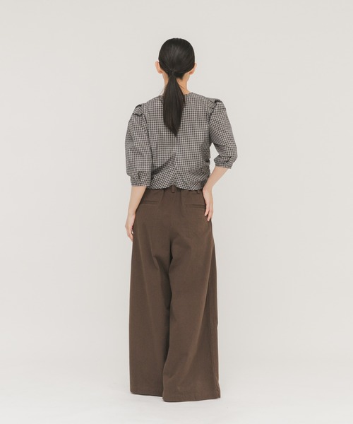 KBF（ケイビーエフ）の「フロントギャザーコンパクトブラウス（シャツ/ブラウス・レディース・ホワイト系その他/ベージュ系その他/グレー系その他・ONE）」の16枚目の写真