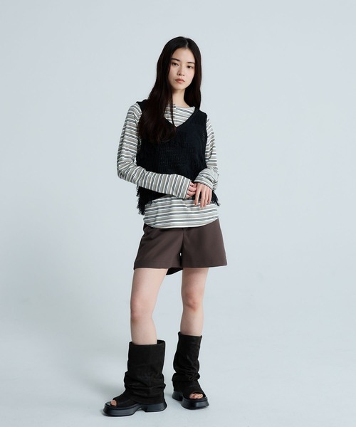 JEANASIS（ジーナシス）の「オーバーラップショートパンツ/665363（その他パンツ・レディース・ブラウン/ブラック・SMALL/MEDIUM）」の20枚目の写真