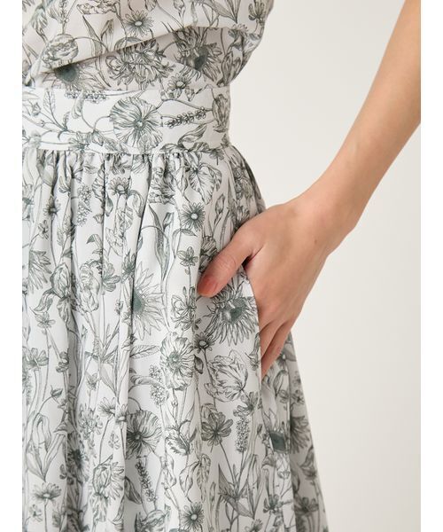 FRAY I.D（フレイアイディー）の「【LIBERTY×FRAY I.D】ギャザーフレアスカート（スカート・レディース・イエロー/アイボリー/ブルー・1/0）」の8枚目の写真