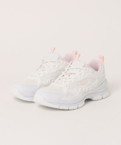 FILA(フィラ)の「【FILA】Dessert(スニーカー・レディース・ホワイト×ピンク・22.5cm/23.0cm/23.5cm/24.0cm/24.5cm/25.0cm)」の1枚目の写真